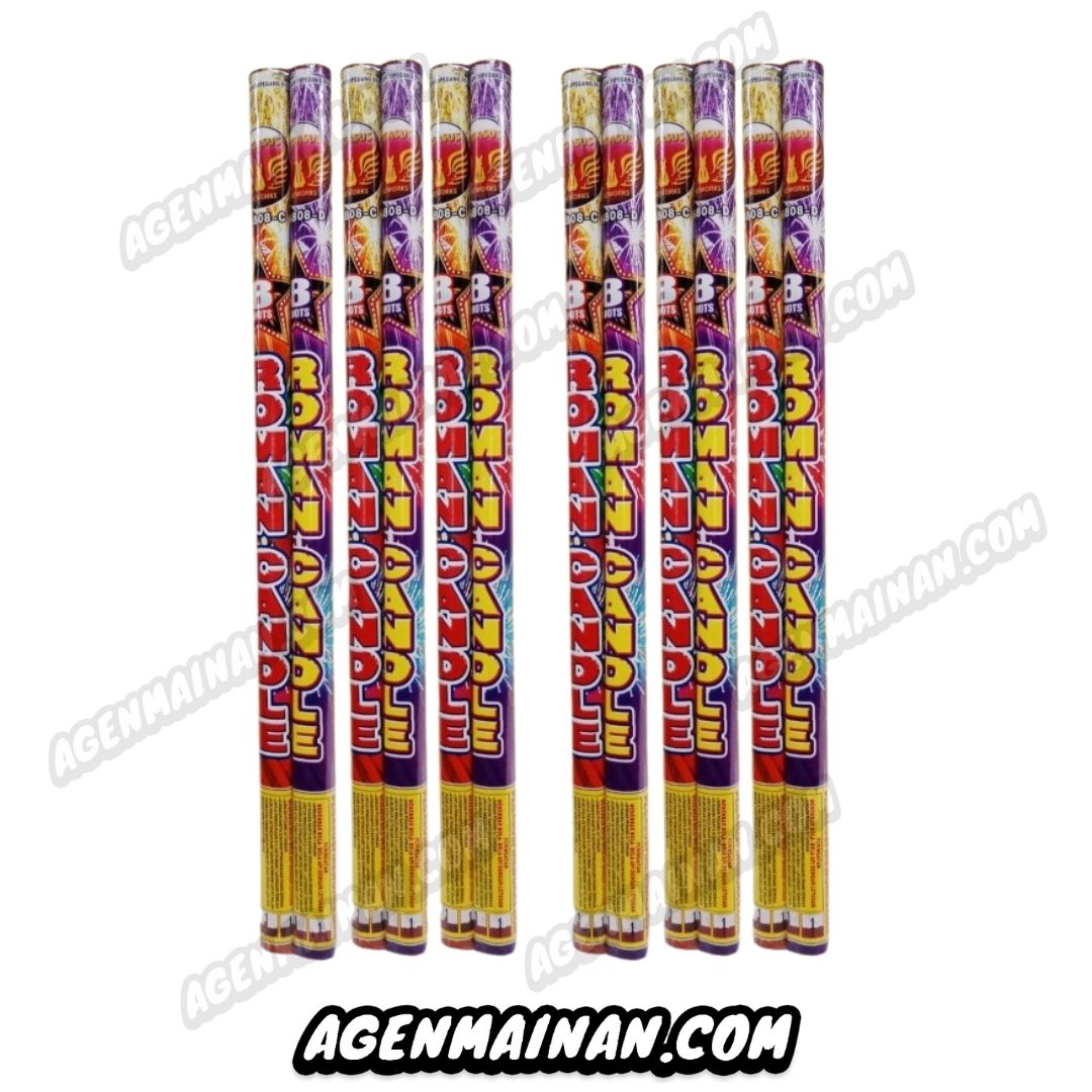 Kembang Api Roman Candle 0.8 Inch - 8 Shots (1 Pak = 2pcs)